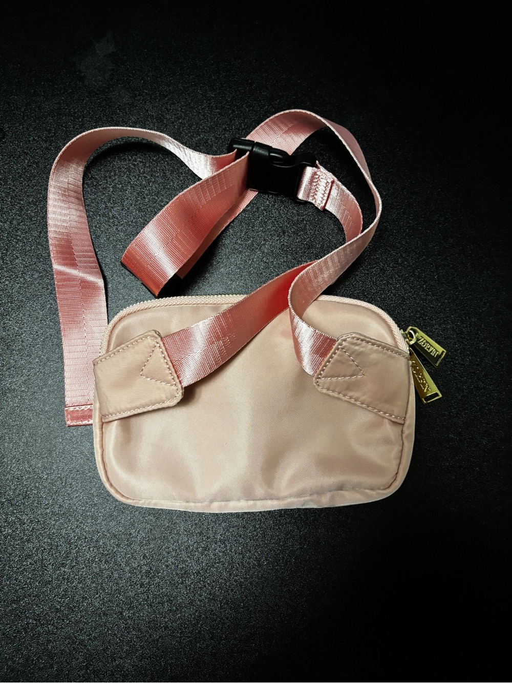 Light Pink Crossbody Belt Bag - Unbranded